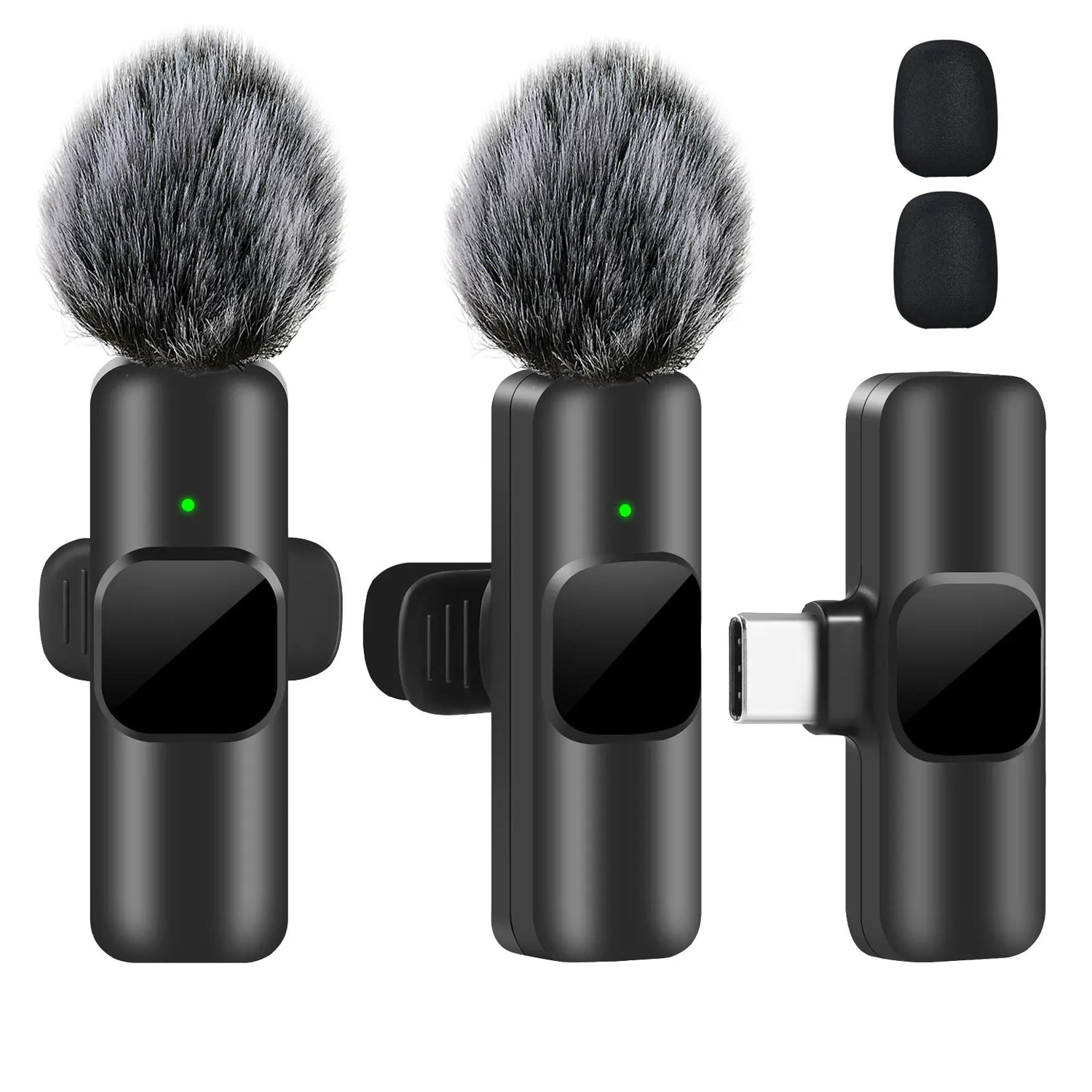 K60 Wireless Lavalier Microphone Mini Audio Video Recording Mic for Iphone Android Laptop Live Gaming Mobile Phone Microphone